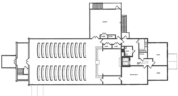 First Floor  Design View of Community Congregational Church