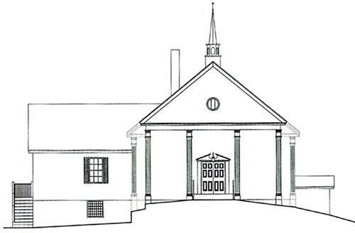 Front  Design View of Community Congregational Church