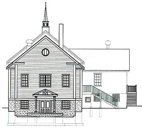 Rear Design View of Community Congregational Church