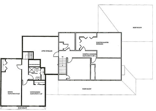  New second floor plan of Cullen residence in Tewksbury, MA