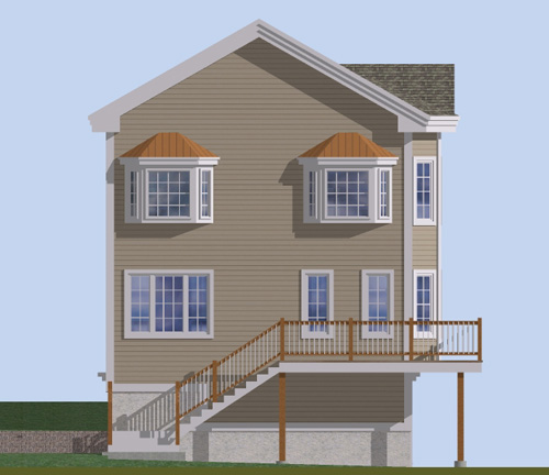 Left Elevation view of 560 Main Street Woburn Condominiums