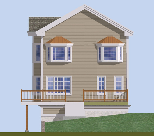 Right Elevation view of 560 Main Street Woburn Condominiums