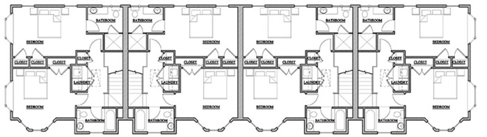 Second floor plan of 560 Main Street Woburn Condominiums