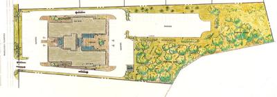 Site plan for office building on slope