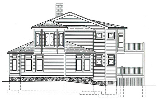 New right elevation view of Orioala residence in Dracut, MA