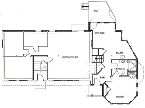 First floor plan  of Orioala residence in Dracut, MA