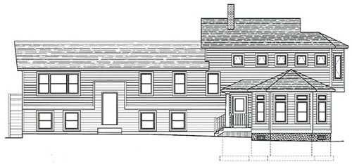 New front elevation view of Orioala residence in Dracut, MA