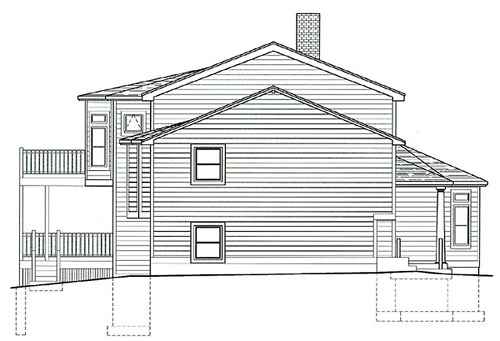 New left elevation view of Orioala residence in Dracut, MA