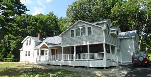 New back  of Simoneau residence in Bedford, MA