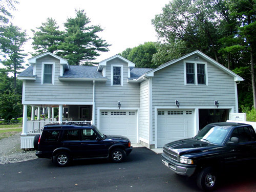 Exterior view of completed  Simoneau residence in Bedford, MA