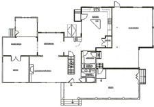 First floor plan of Simoneau residence in Bedford, MA