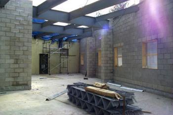 interior of construction of plant expansion