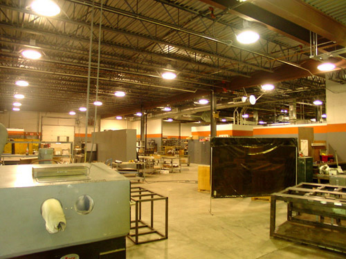 view of expansion area for machine shop and metal fabrication company